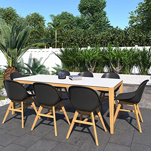 Amazonia Patio Amazonia Eucalyptus Wood Outdoor Dining Set, White