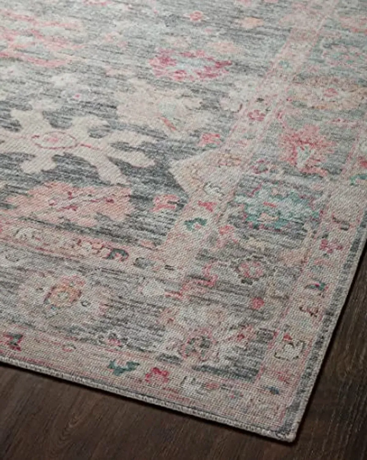 Loloi II Elysium Collection ELY-02 Graphite/Multi 7'-6" x 9'-6" Area Rug