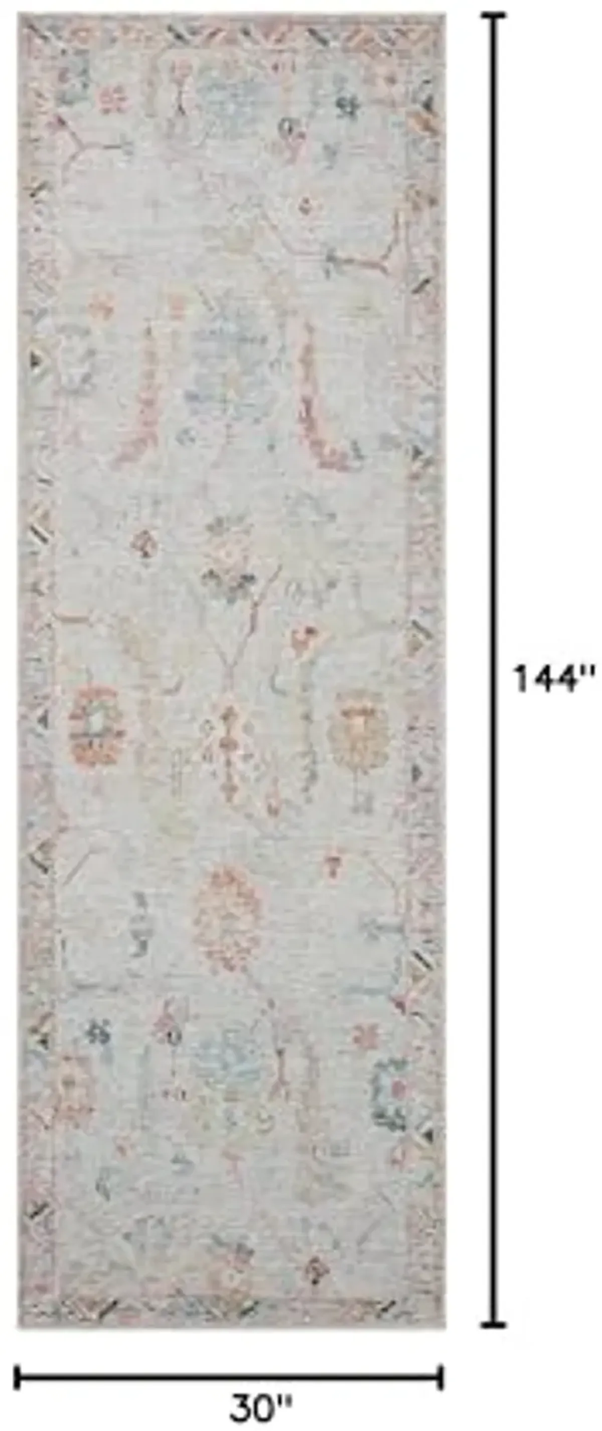 Loloi II Elysium Collection ELY-01 Pebble/Multi 2'-6" x 12'-0" Runner Rug