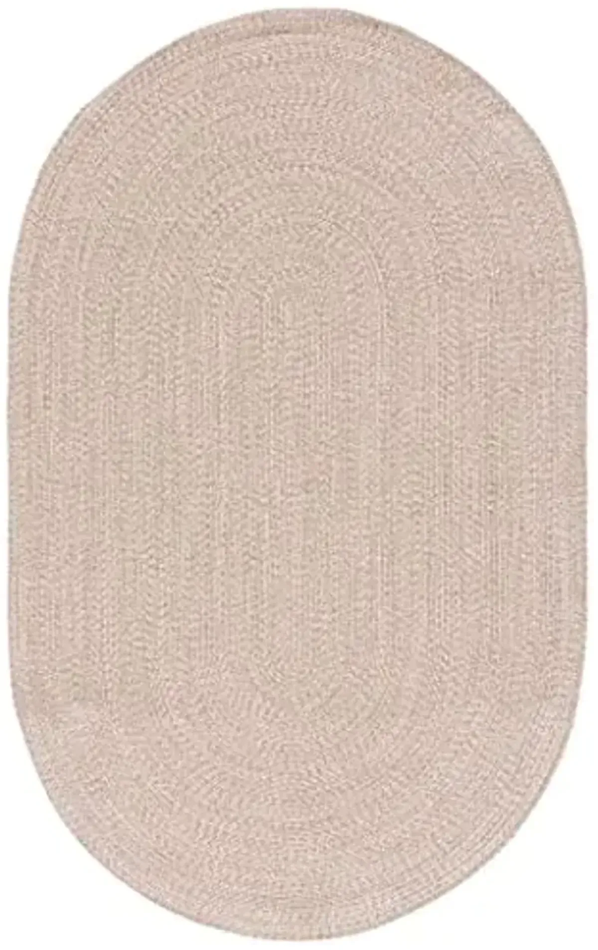 SAFAVIEH Washable Rug Outdoor Braided Collection - 6' x 9' Oval, Natural, Handmade & Reversible, Non-Shedding & Easy to Clean, Ideal for Patio, Backyard, Mudroom (BRA201B)