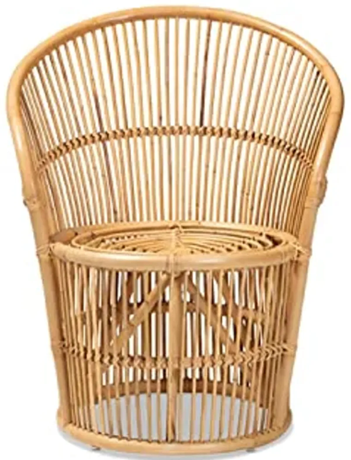 Baxton Studio Narva Modern Bohemian Natural Brown Rattan Accent Chair