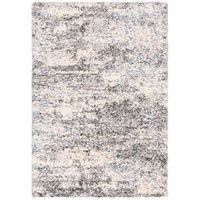 Safavieh Berber Shag Collection 2' x 3' Grey/Cream BER219G Modern Abstract Non-Shedding 1.2-inch Thick Entryway Living Room Foyer Bedroom Accent Rug