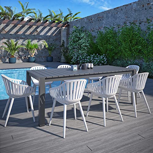 Amazonia Patio Amazonia Piece Outdoor Dining Set WT, Table Dark Grey