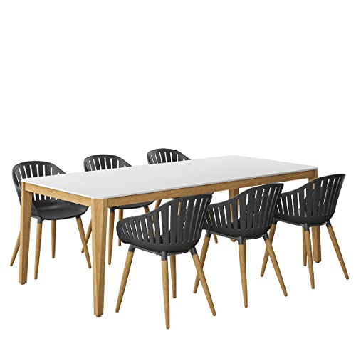 Amazonia Patio Amazonia Piece Eucalyptus Wood Indor Dining Set, Table