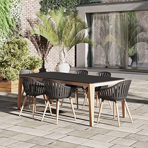 Amazonia Patio Amazonia Piece Eucalyptus Wood Indor Dining Set, Table