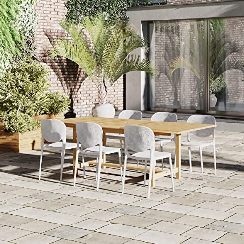 Amazonia Patio Amazonia Piece Teak Wood Outdoor Dining Set WT, Table