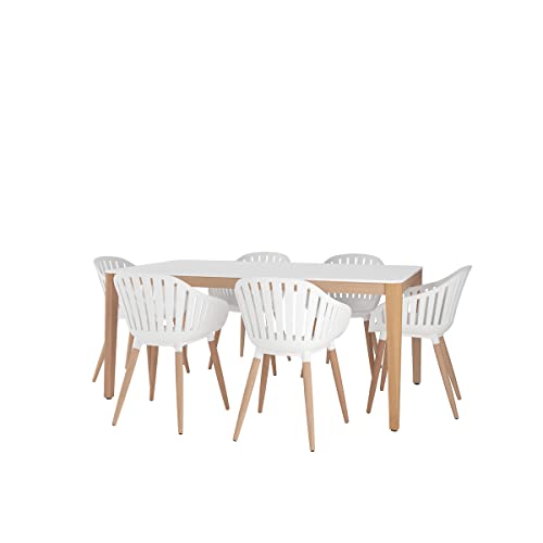 Amazonia Patio Amazonia Piece Eucalyptus Wood Outdor Dining Set, Table
