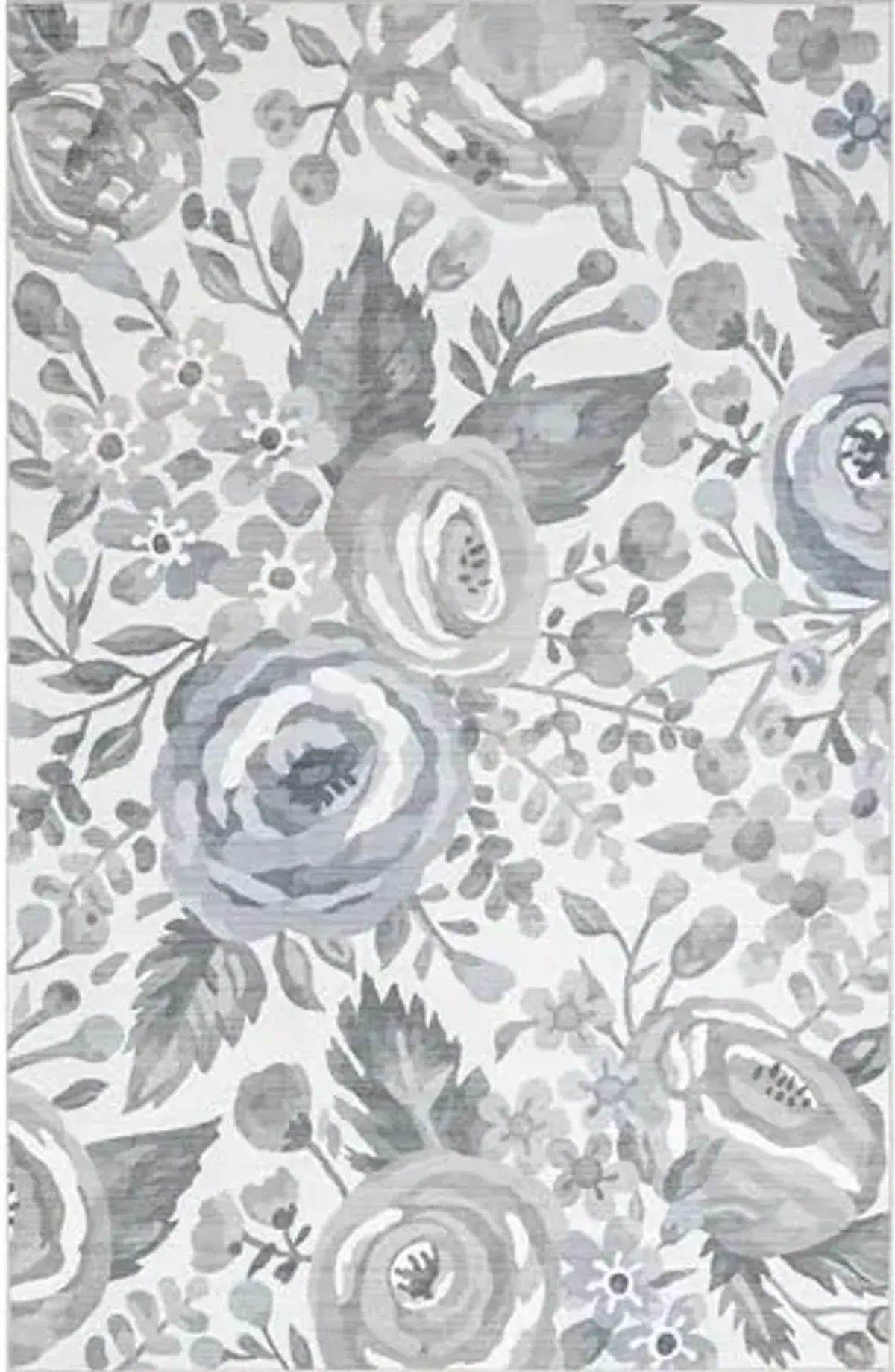 nuLOOM 6' x 9' Machine Washable Area Rug with Waterproof Spill Proof Surface, Non Slip Backing and Stain Resistant for Living Room, Bedroom, Kitchen, Dining Room, Tiffani Light Grey