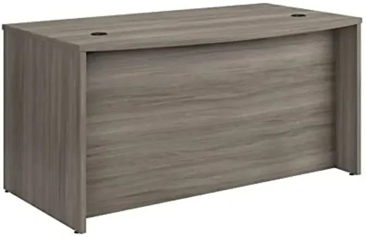 OfficeWorks by Sauder Affirm 60'' Bow Front Desk Shell, L: 34.25'' x W: 59.06'' x H: 29.29'', Hudson Elm