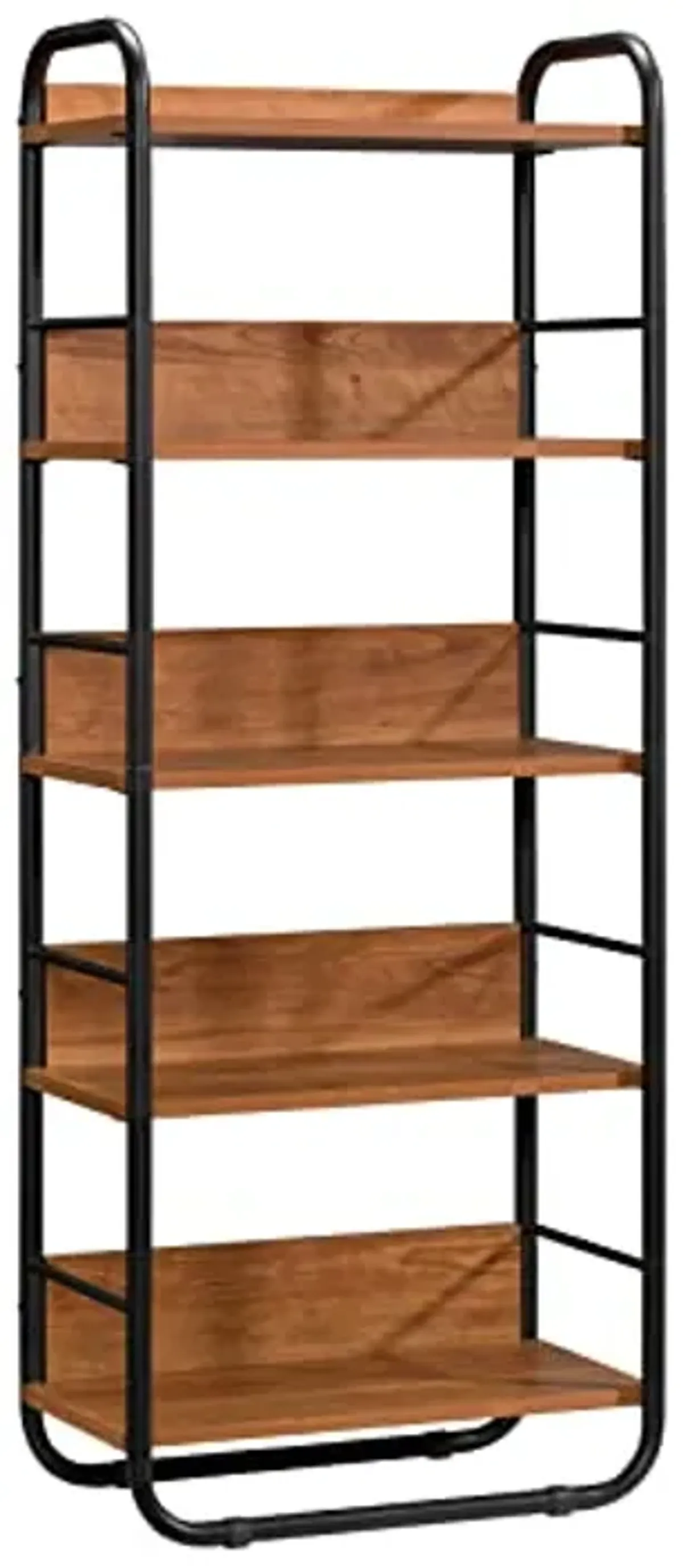 Sauder Union Plain 5-Shelf Open Bookcase/Book Shelf, Prairie Cherry Finish