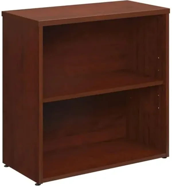 OfficeWorks by Sauder Affirm 2 Shelf Bookcase, Classic Cherry Finish