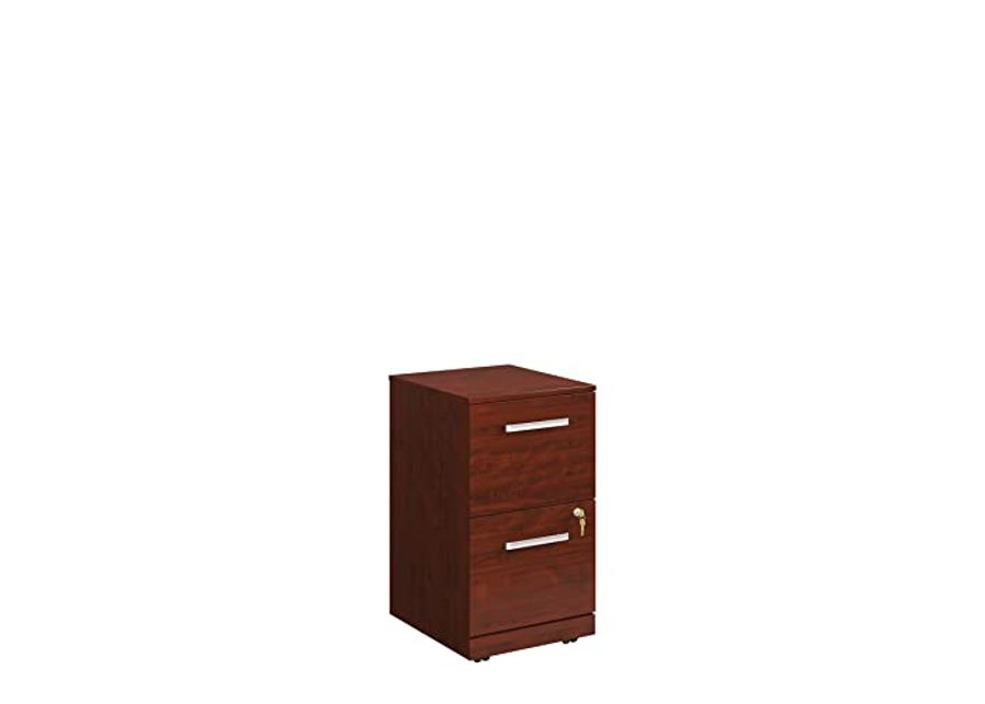 OFFICE WORKS BY SAUDER Affirm 2-Drawer Pedestal File Cabinet, L: 15.55" x W: 18.94" x H: 32.52", Classic Cherry