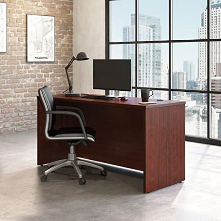 OFFICE WORKS BY SAUDER Affirm Computer Desk, L: 59.06" x W: 23.47" x H: 29.29", Classic Cherry