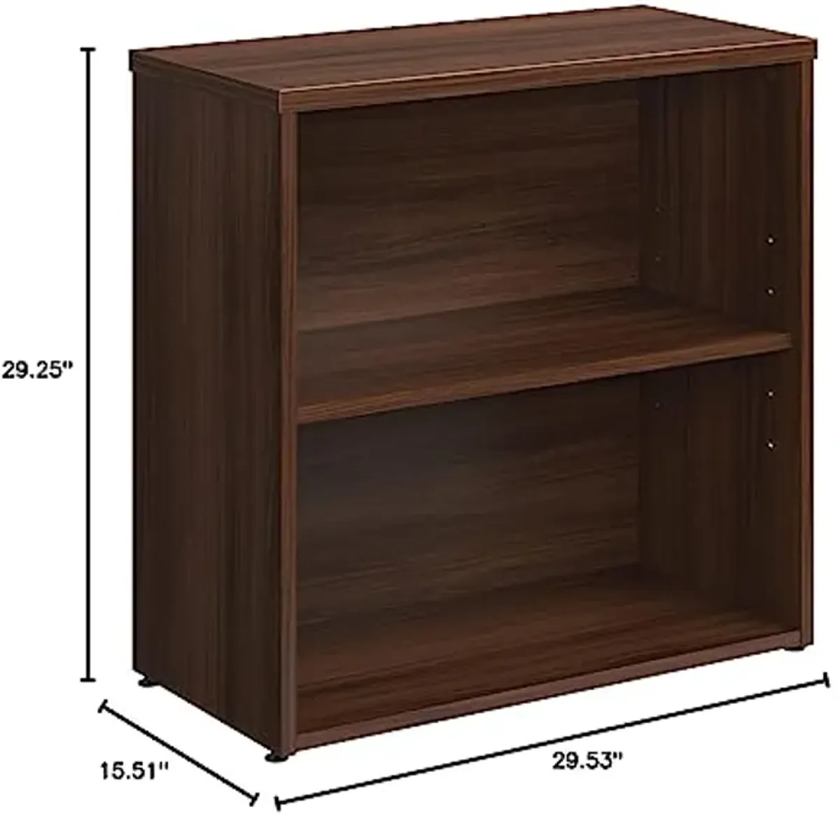 OfficeWorks by Sauder Affirm 2 Shelf Bookcase, Noble Elm Finish