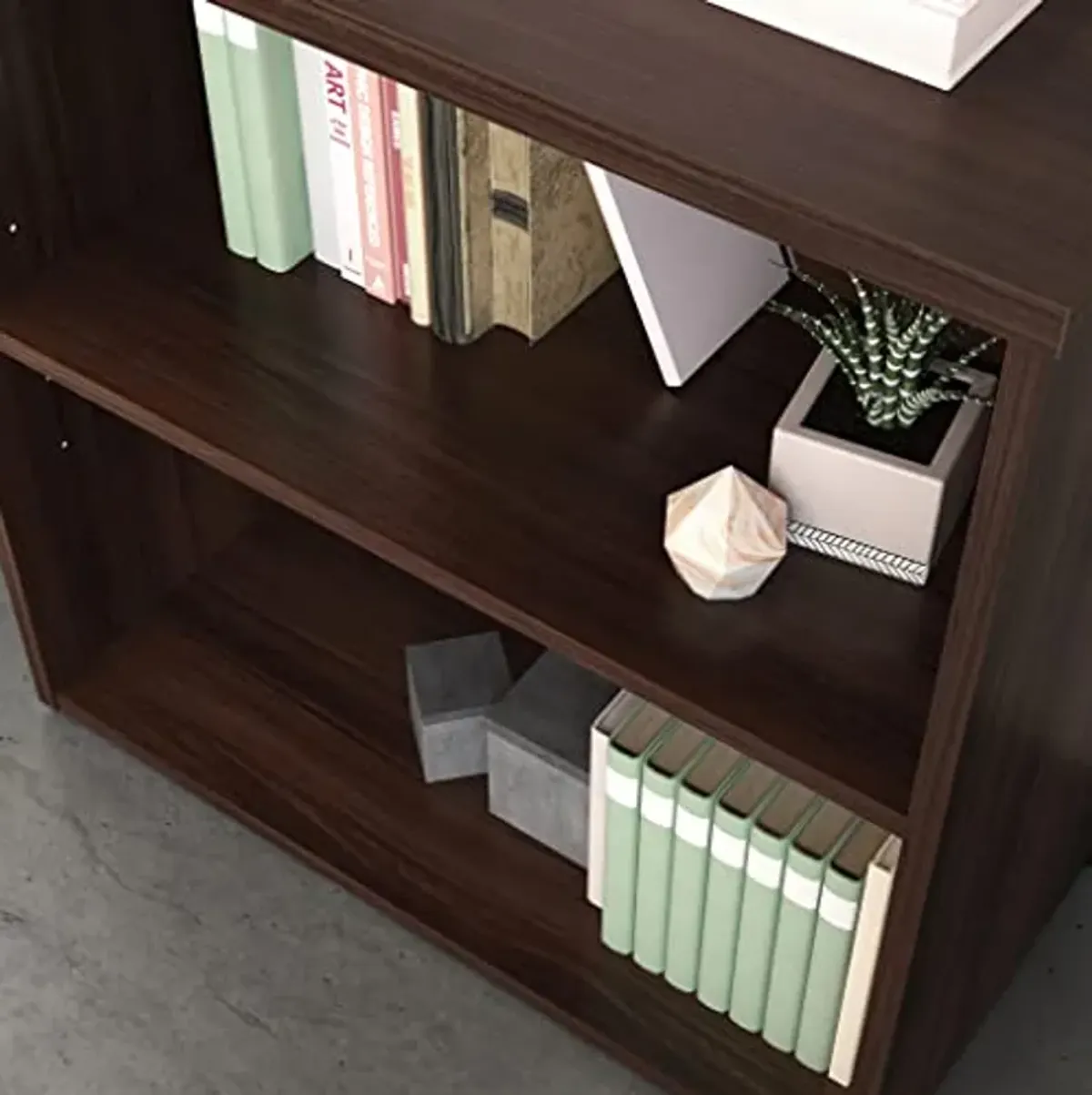 OfficeWorks by Sauder Affirm 2 Shelf Bookcase, Noble Elm Finish