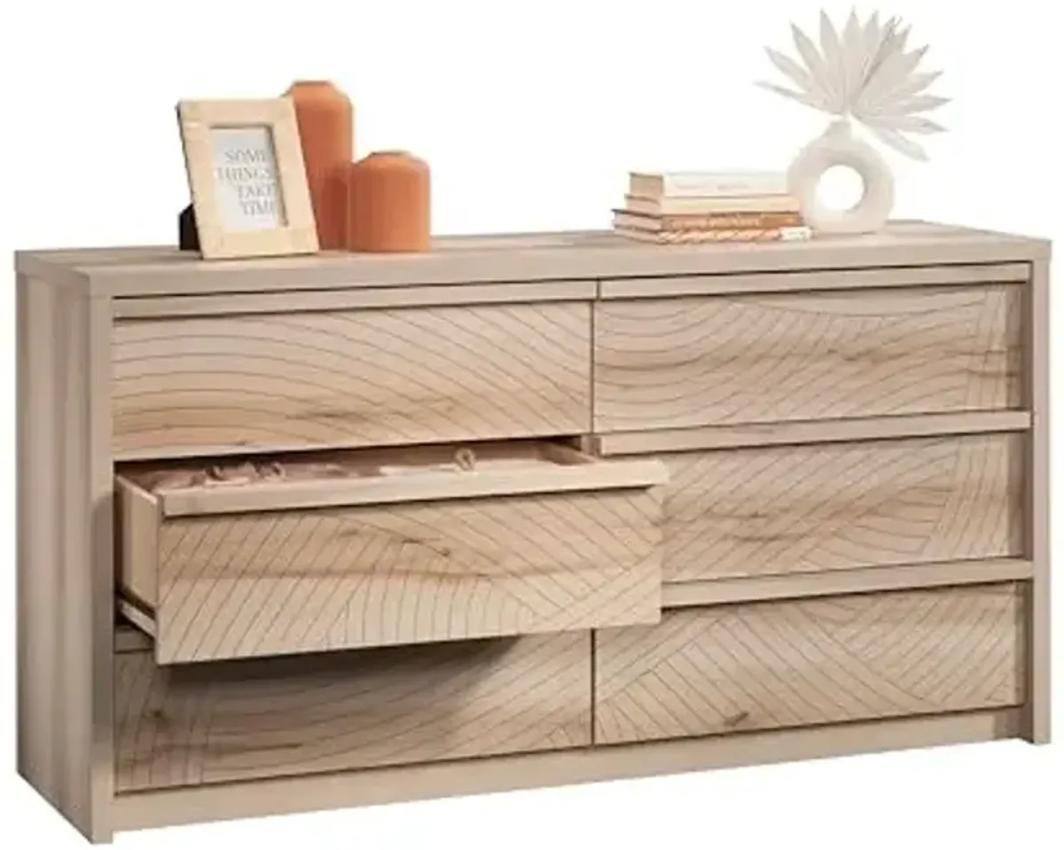 Sauder Harvey Park 6 Drawer Dresser for Bedroom Wooden Dressers & Chest of Drawers, in Pacific Maple