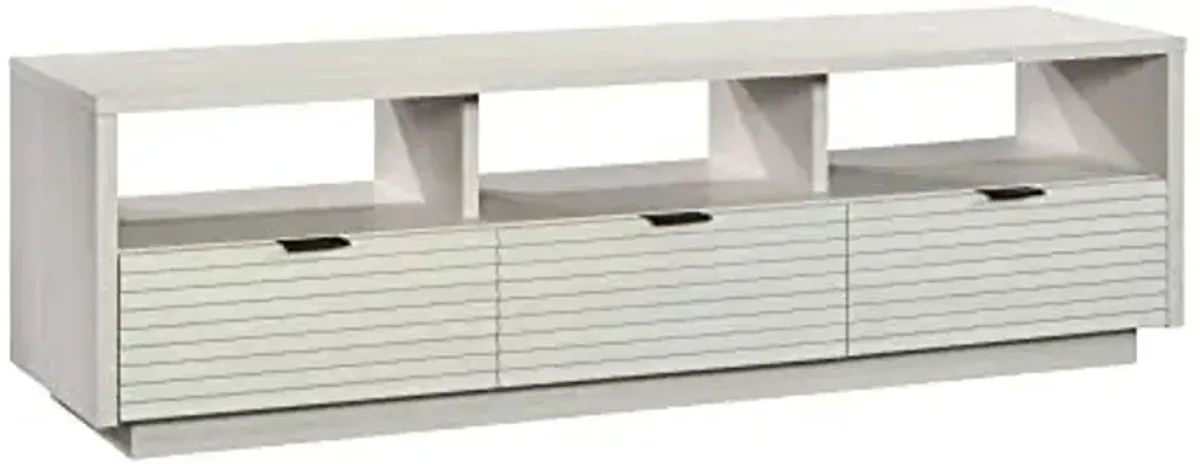 Sauder Harvey Park Modern TV Stand Media Console Credenza with Drawers and Storage Shelves, in Glacier Oak