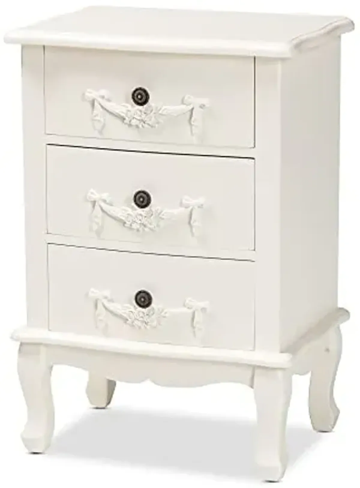 Baxton Studio Callen End Table, Single, White