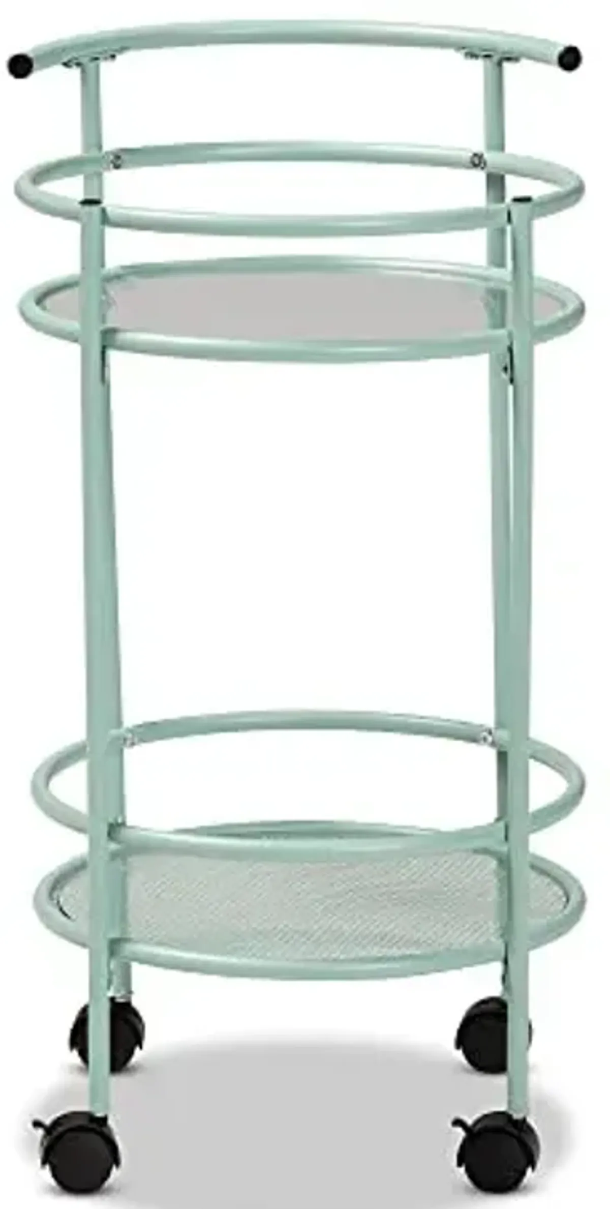 Baxton Studio Newell Trolley and Cart, One Size, Mint Green/Black