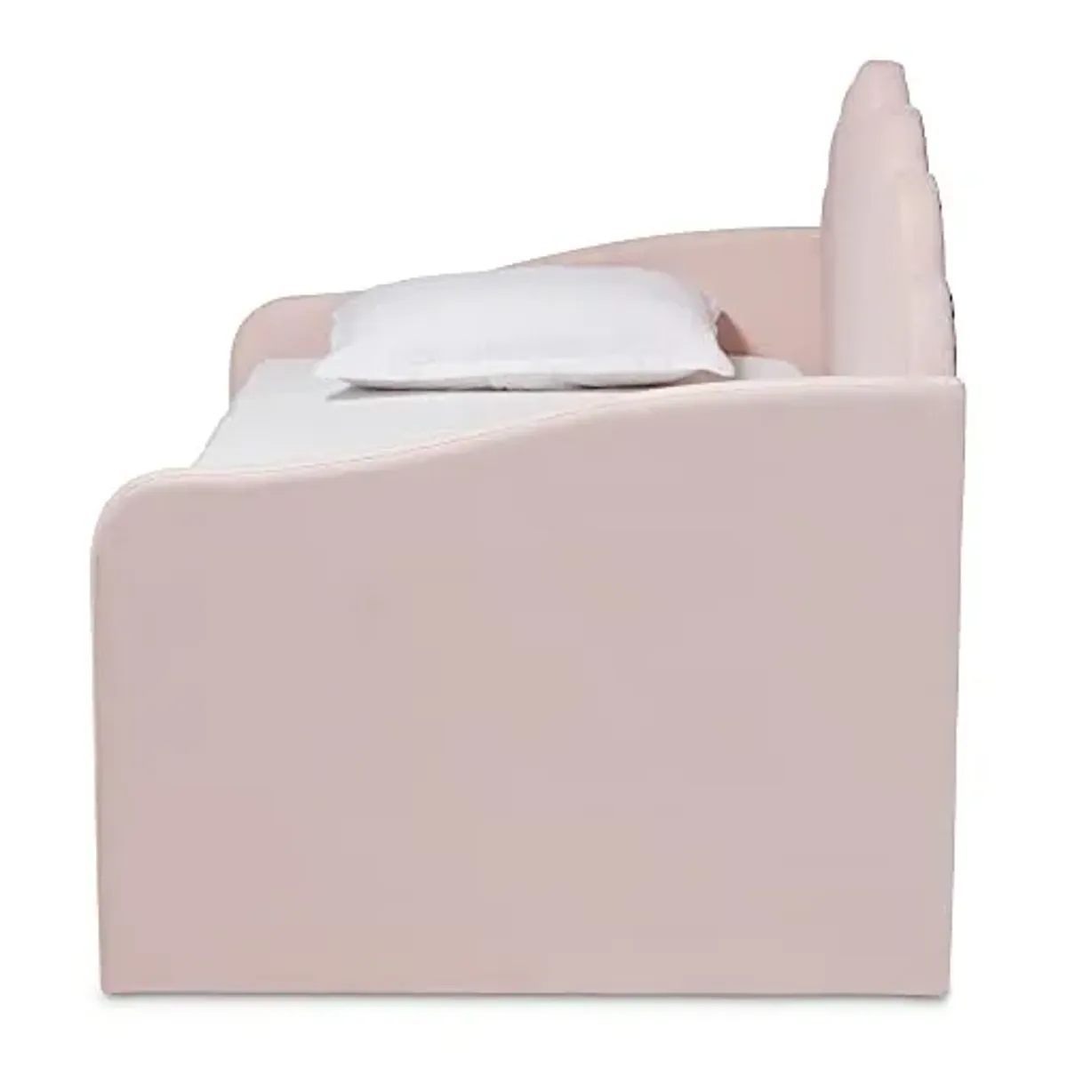 Baxton Studio Timila, Twin Size Daybed/Twin Size Trundle, Light Pink