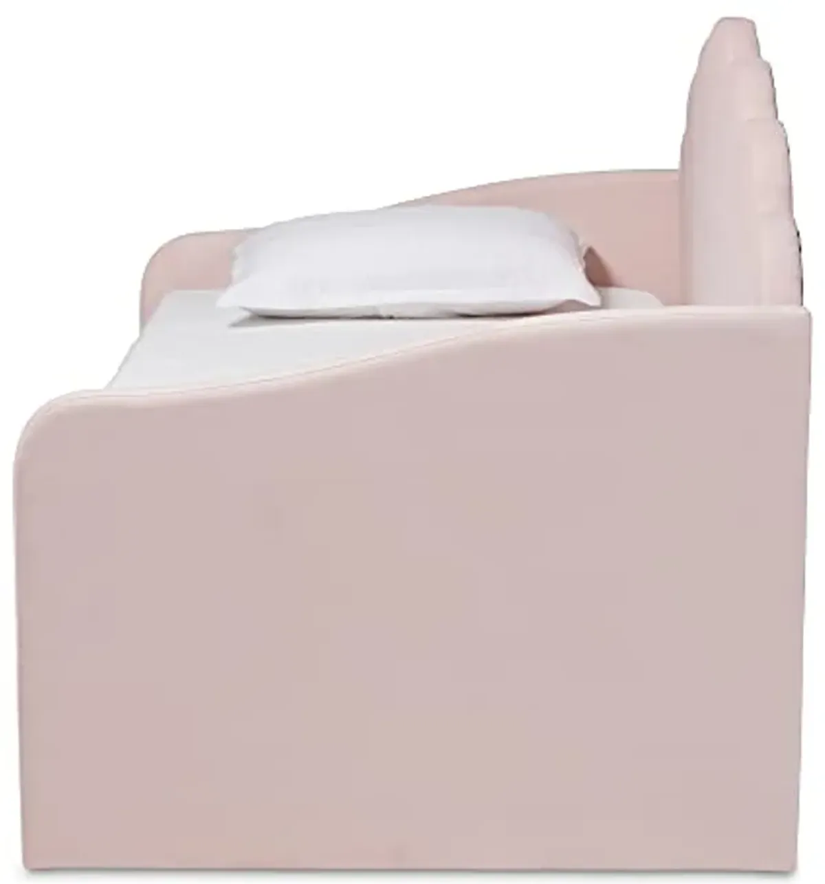 Baxton Studio Timila, Twin Size Daybed/Twin Size Trundle, Light Pink