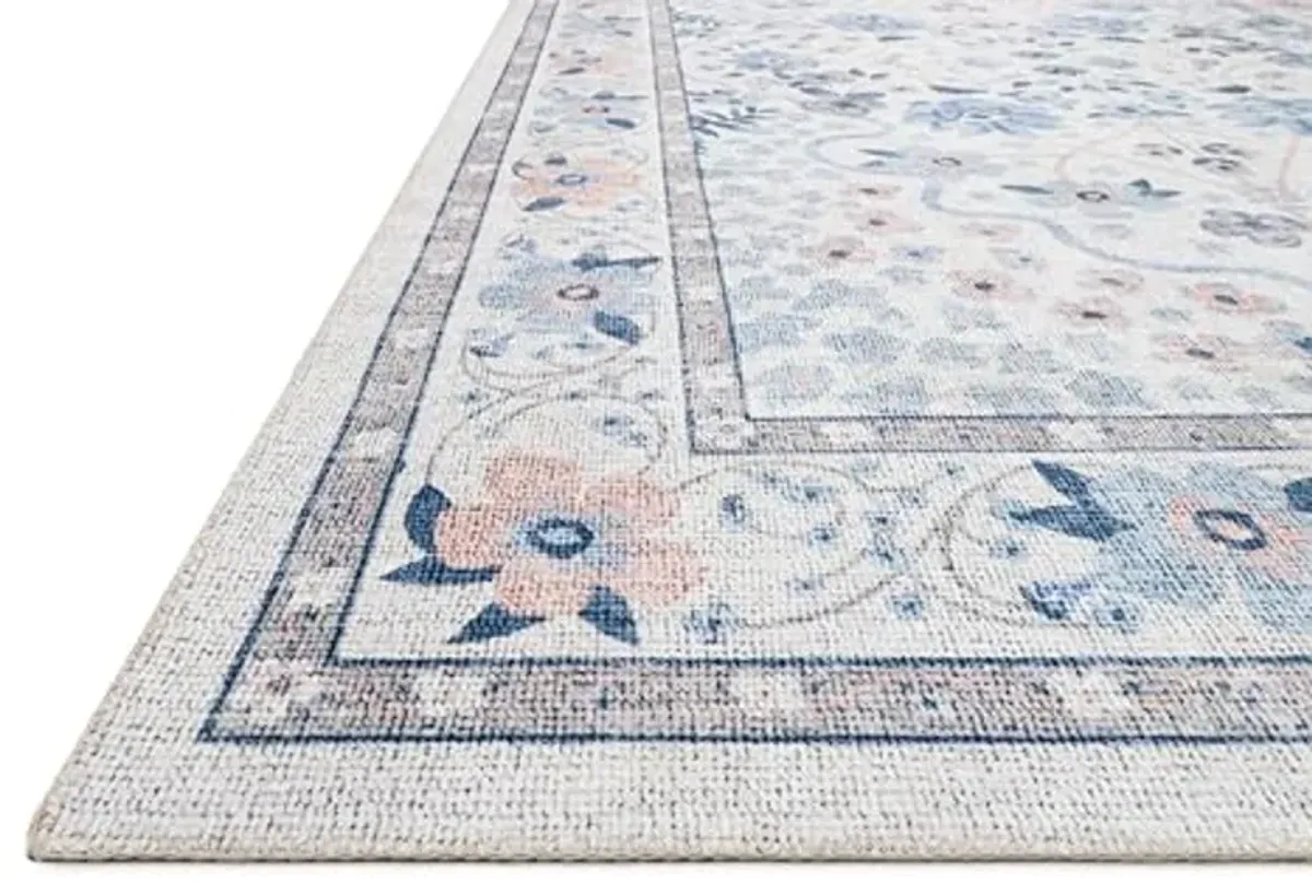 Loloi Rifle Paper Co Palais Snow/Sky 2'-3" x 3'-9" Accent Rug