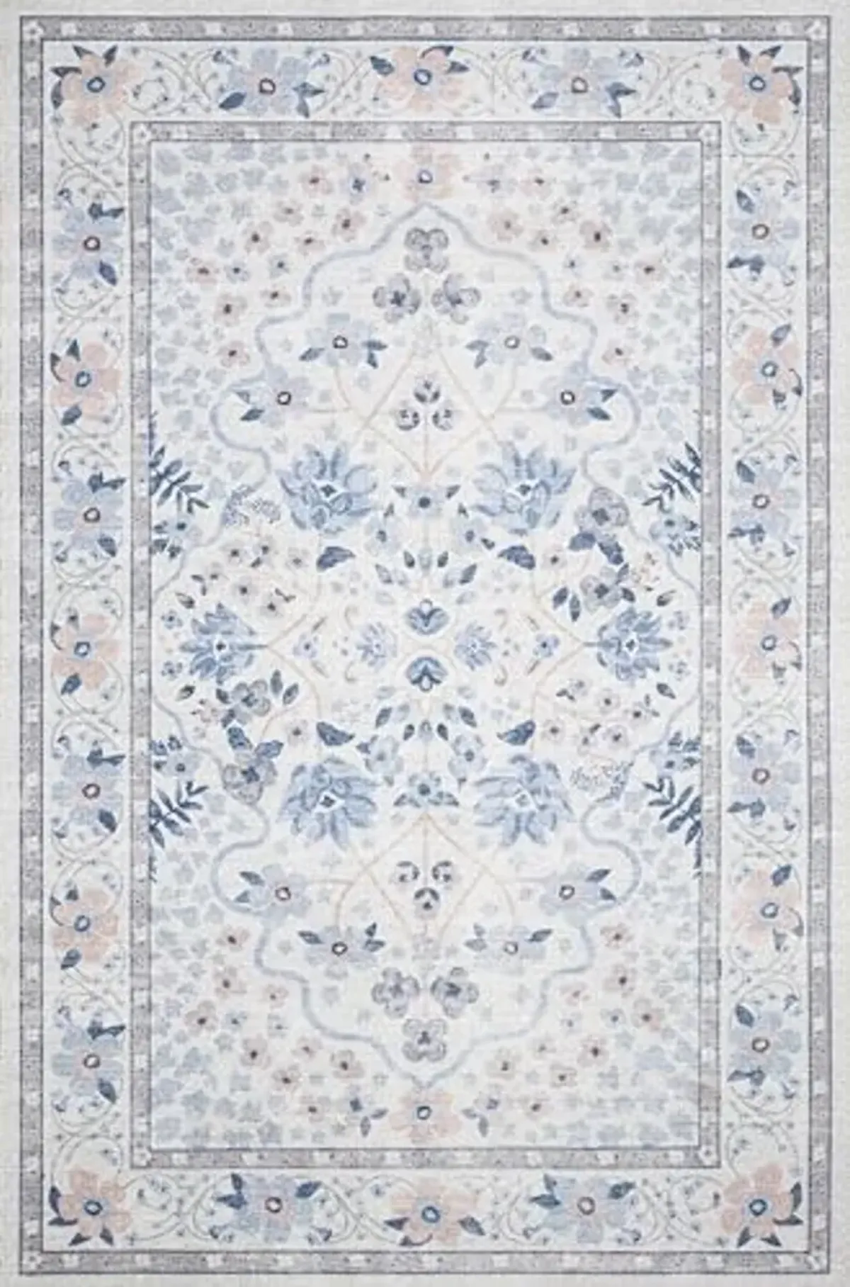 Loloi Rifle Paper Co Palais Snow/Sky 2'-3" x 3'-9" Accent Rug