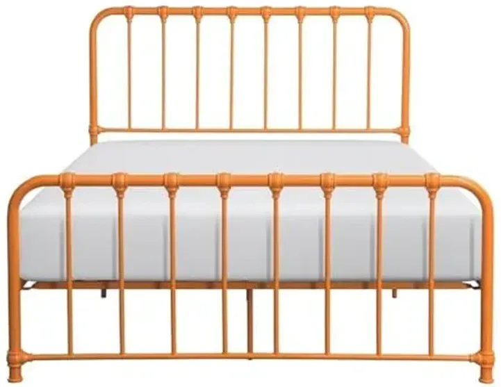 Lexicon Leongatha Metal Bed, Full, Orange