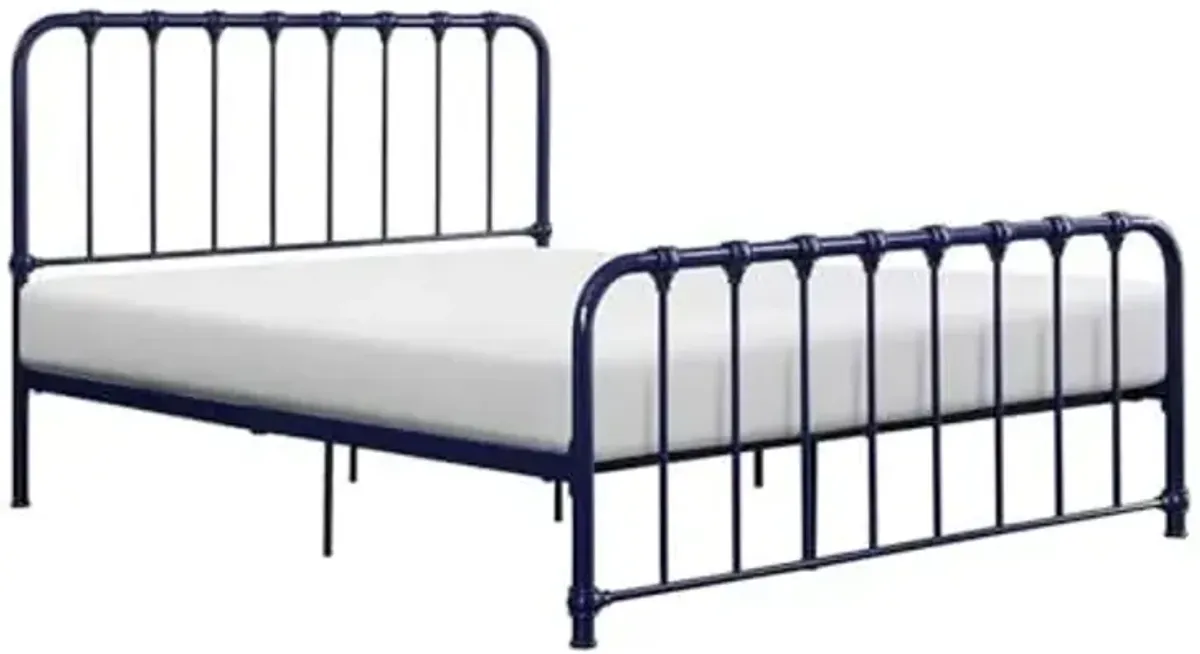 Lexicon Leongatha Metal Bed, Full, Navy Blue