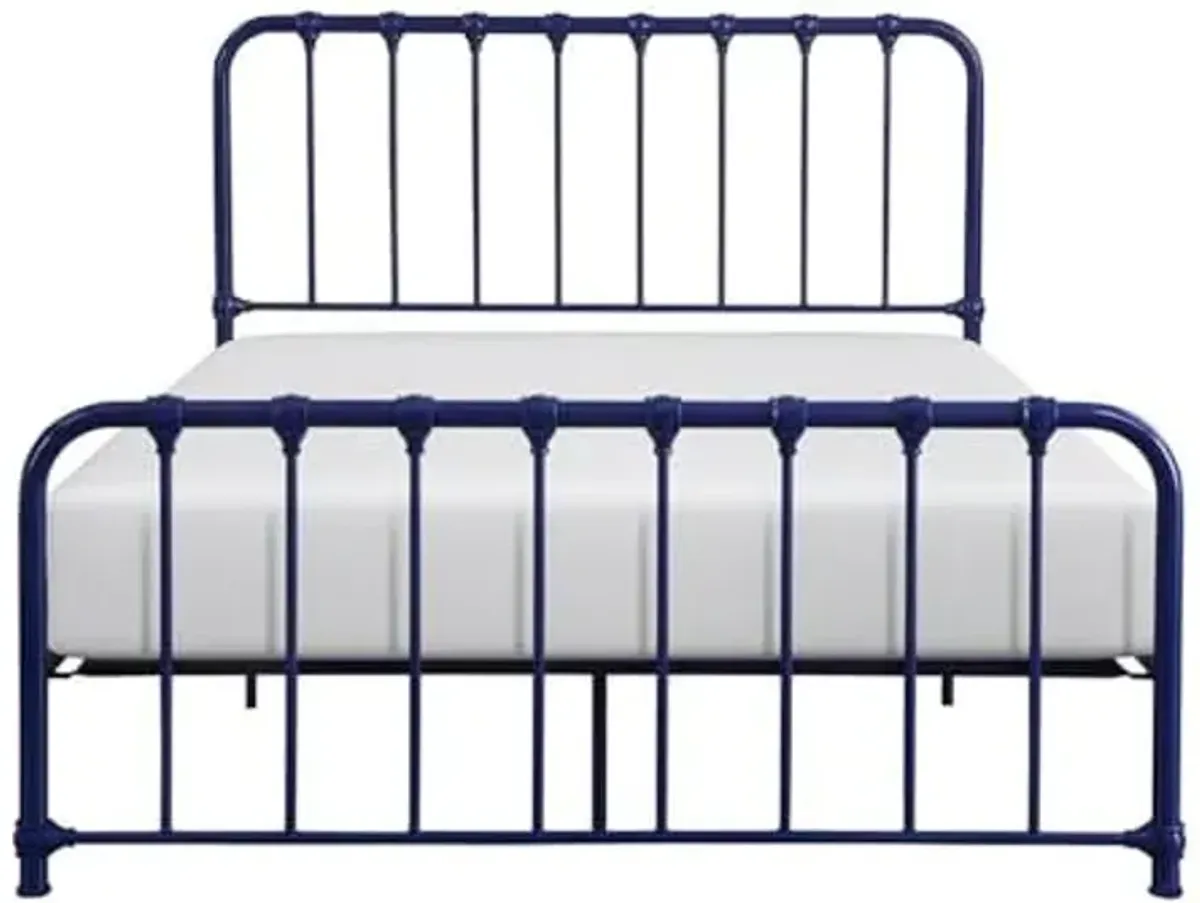 Lexicon Leongatha Metal Bed, Full, Navy Blue