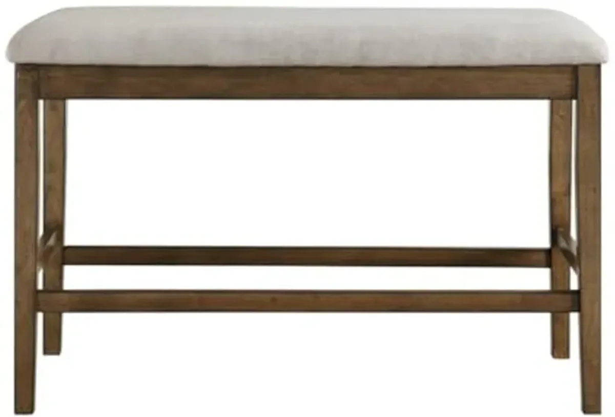 Lexicon Balin Counter Height Wood Bench in Oak