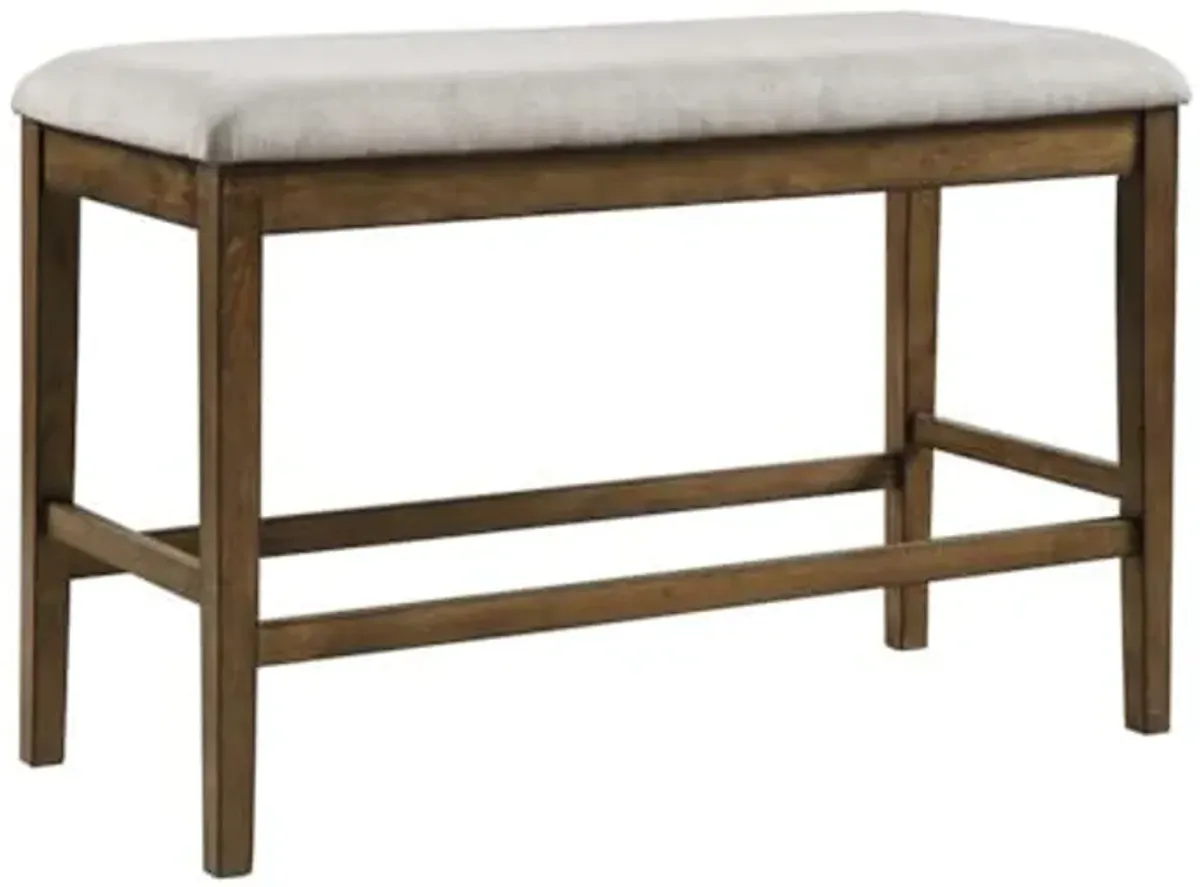 Lexicon Balin Counter Height Wood Bench in Oak