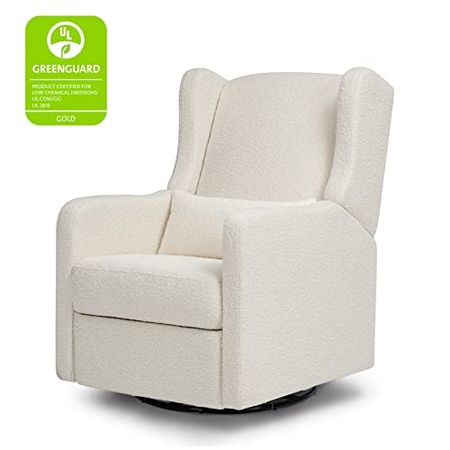 Carter's by DaVinci Arlo Recliner and Swivel Glider in Ivory Boucle, Greenguard Gold Certified