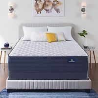 Serta - 13" Clarks Hill Elite Extra Firm Twin Mattress, Comfortable, Cooling, Supportive, CertiPur-US Certified, White/Blue