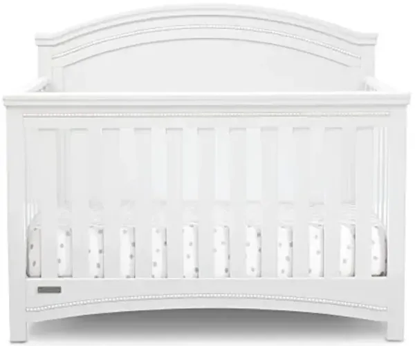 Simmons Kids SlumberTime Emma 4-in-1 Convertible Baby Crib N More - Greenguard Gold Certified, Bianca White