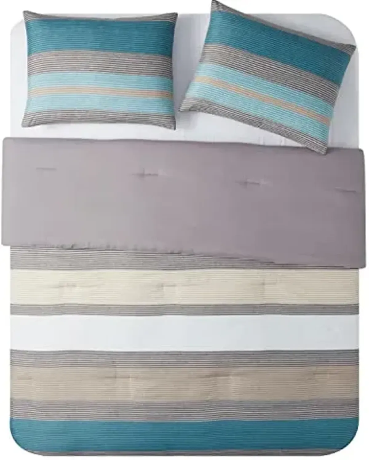 Tahari Kids - Twin Comforter Set, 2-Piece Bedding with Matching Sham, Medium Weight & Ideal for All Seasons (Bray Stripe, Twin)