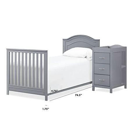 DaVinci Twin Size Conversion Kit (M12899) for Charlie Mini Crib and Changer Combo in Grey