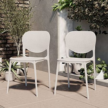 Amazonia Dubenbord 2-Piece Patio Chairs | Outdoor Dining Chairs, Outside Chairs Set of 2, Ideal for Outdoors and Indoors