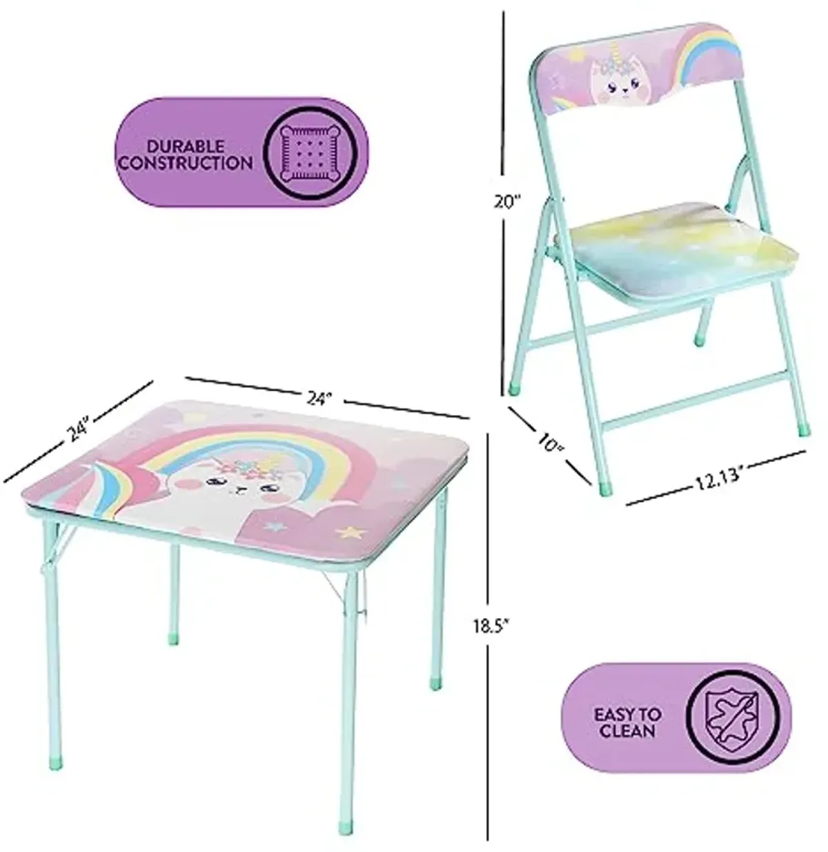 Heritage Kids Caticorn 3 Piece Table and Chair Set