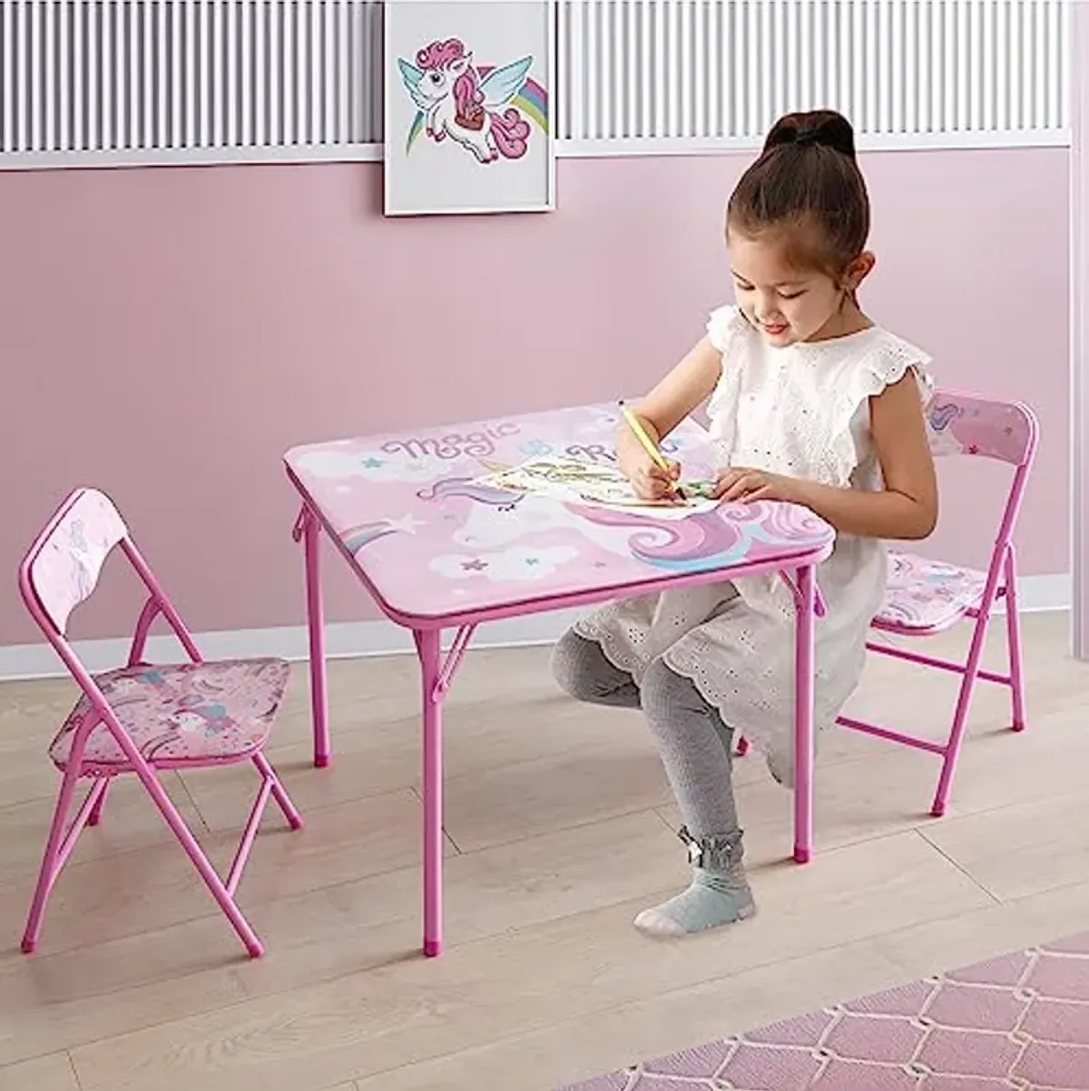 Heritage Kids Unicorn 3 Piece Table and Chair Set