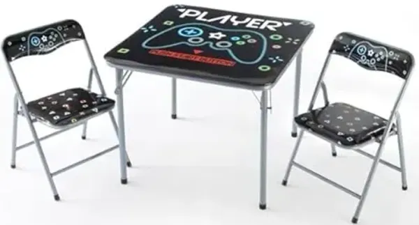 Heritage Kids Gaming 3 Piece Table and Chair Set, Multicolor
