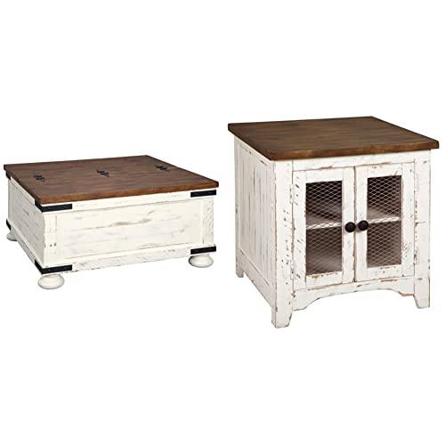 Signature Design by Ashley Wystfield Farmhouse Square Storage Coffee