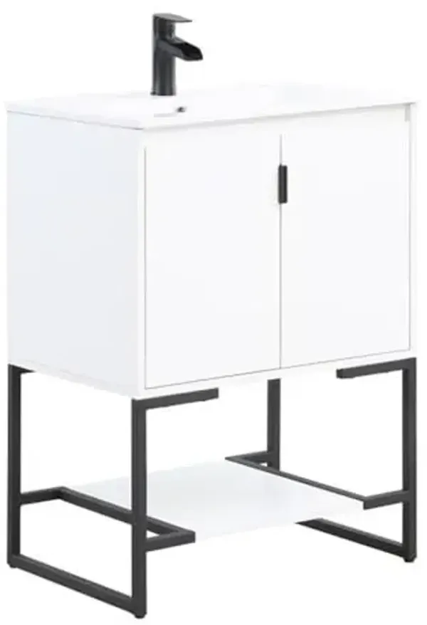 Manhattan Comfort Scarsdale 24" Bathroom Vanity Sink in White