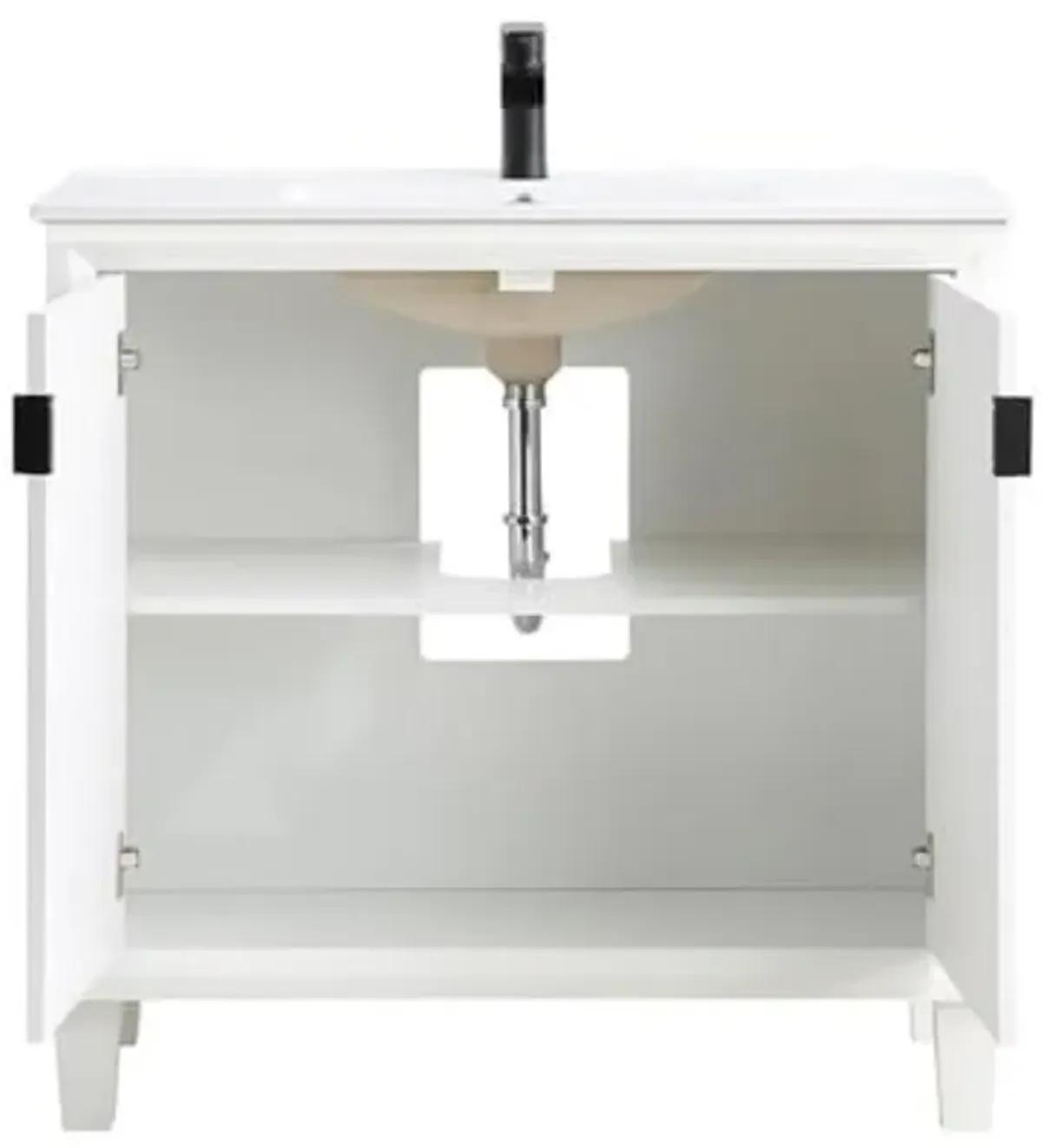 Manhattan Comfort Hyde 36" Bathroom Vanity Sink in White