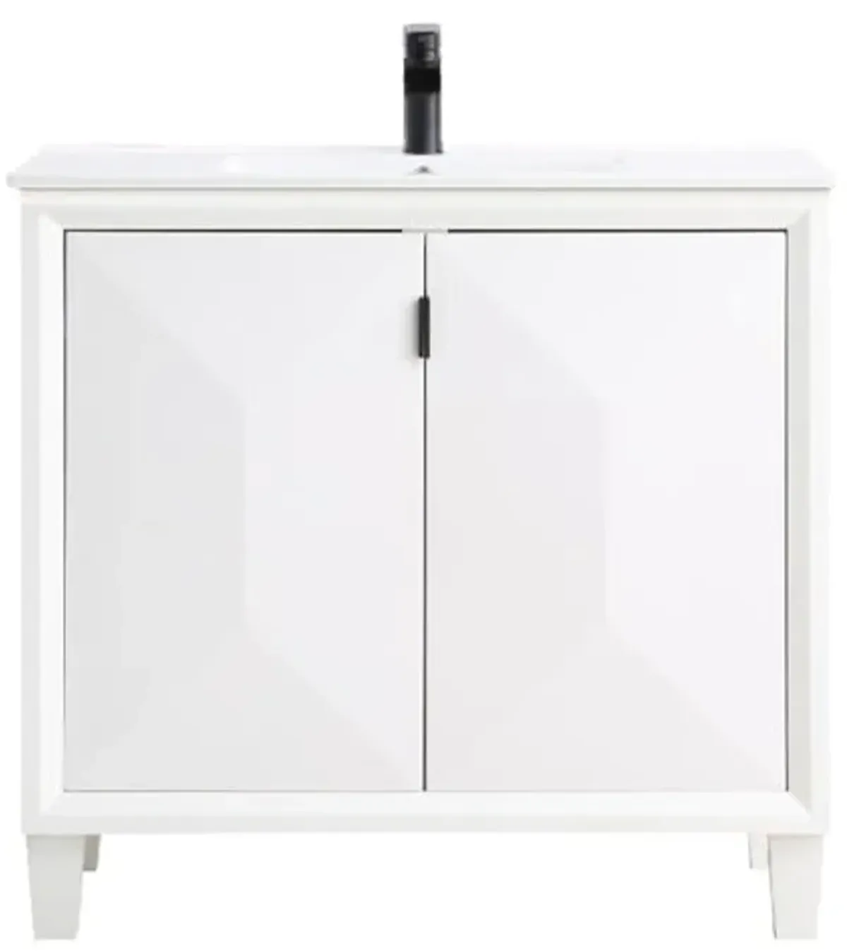 Manhattan Comfort Hyde 36" Bathroom Vanity Sink in White