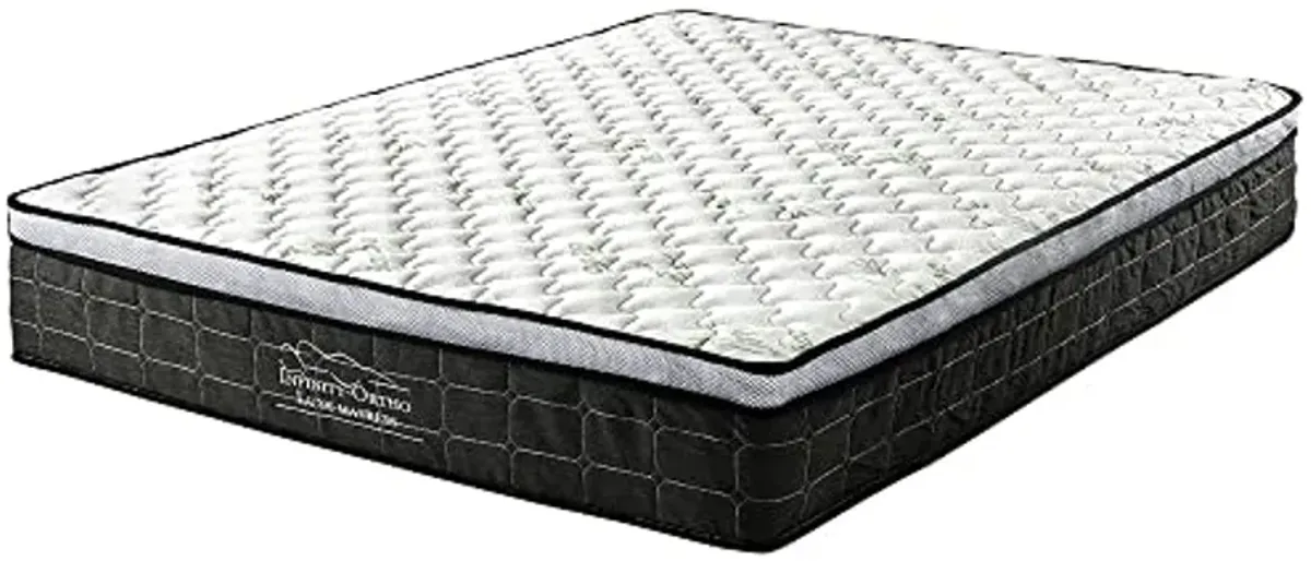 Swiss Ortho Sleep, 12" Inch Memory Foam and Innerspring Hybrid Medium-Firm Plush Mattress/Bed-in-a-Box/Pressure Relieving Bliss, Twin, White