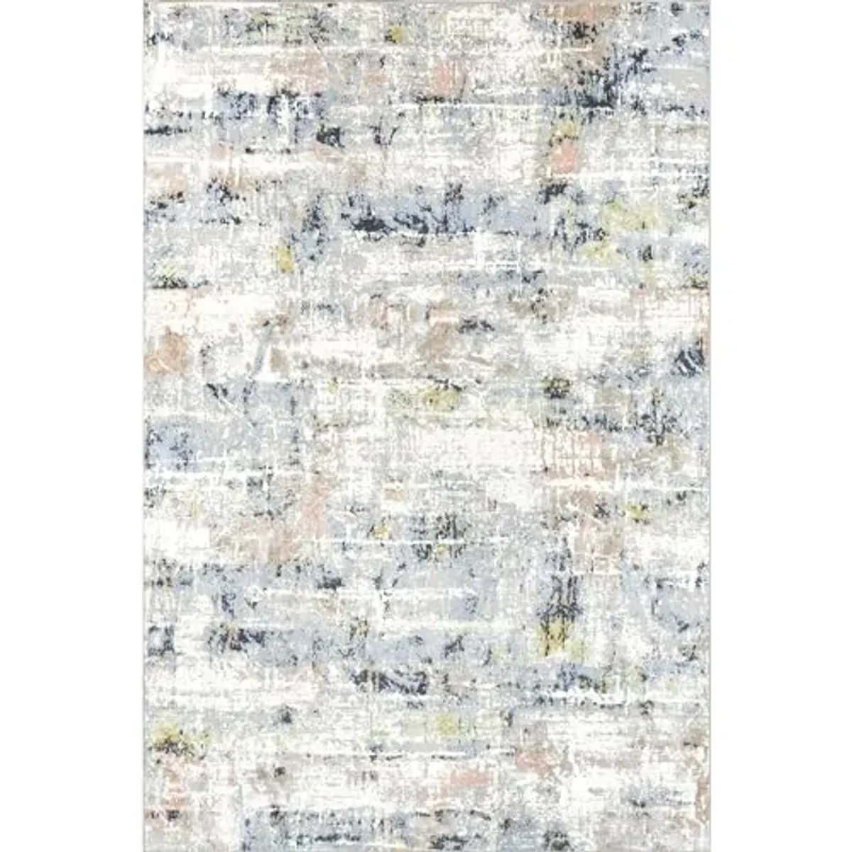 nuLOOM Aaliyah Abstract 5'3" x 7'6" Machine Washable Area Rug for Living Room Bedroom Dining Room Kitchen, Blue Multicolor/Ivory