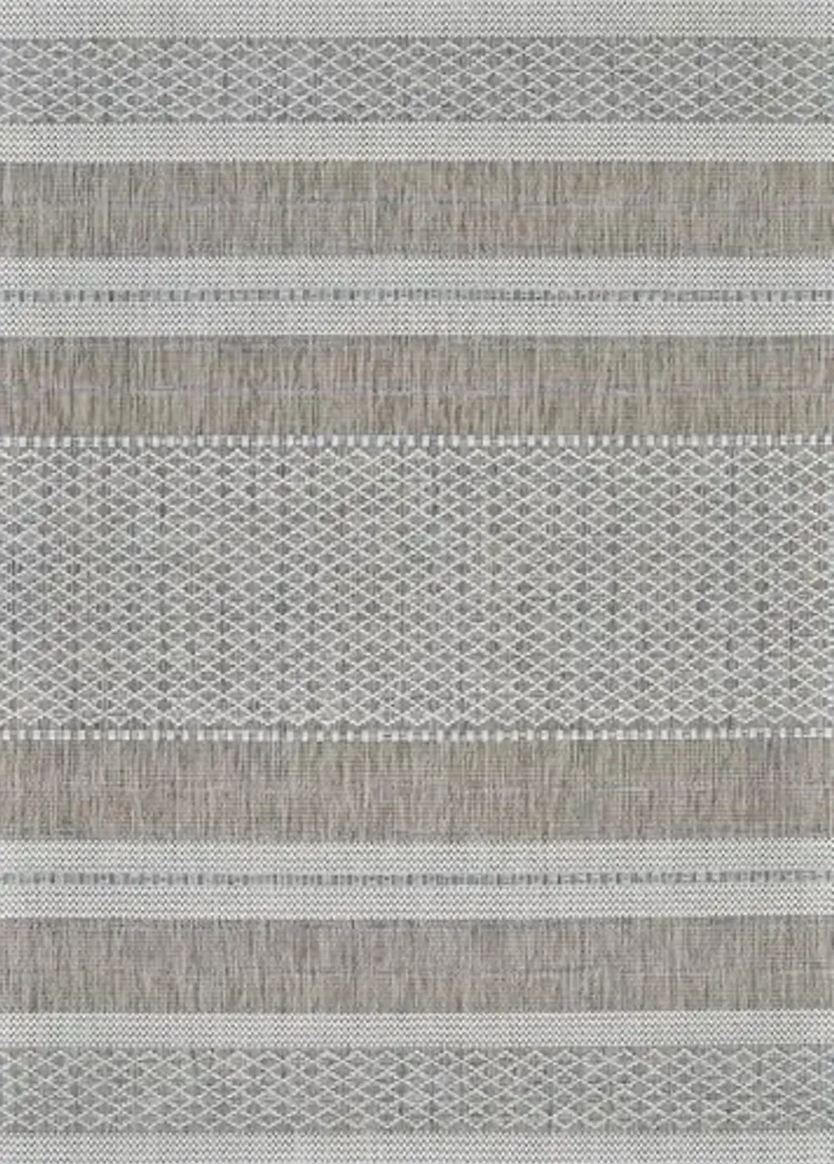 Couristan Charm Yukon Low Pile Brown Geometric Outdoor Rug - Hose Washable Large 5'3" x 7'6" Patio Rug for Living Room, Bedroom Decor, Kid & Pet Friendly Indoor Outdoor Carpet, Kitchen Rugs