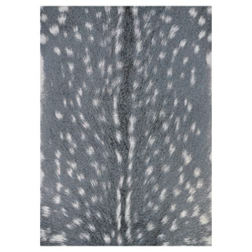 Couristan Dolce Hyena Indoor/Outdoor Area Rug, 2'3" x 3'11", Denim Blue-Silver Gray
