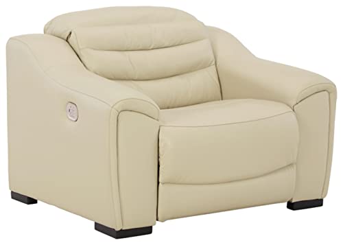 Signature Design by Ashley Center Line Casual Power Recliner with Adjustable Headrest, Beige